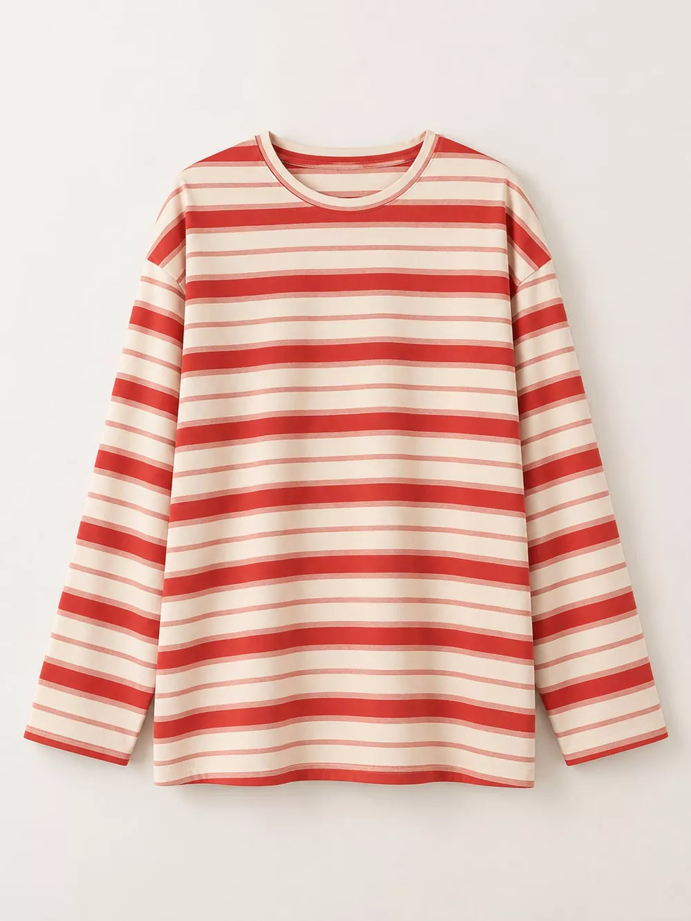 Oversized Striped Crew Neck T-Shirt, image 17