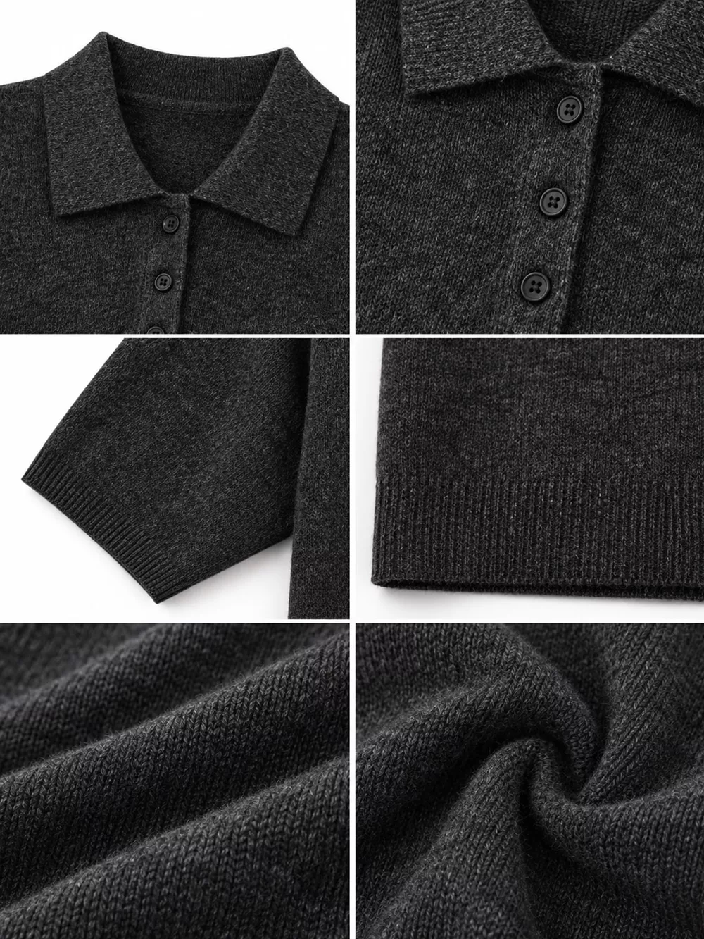 Wool Short-Sleeve knitted Polo Shirt, image 24