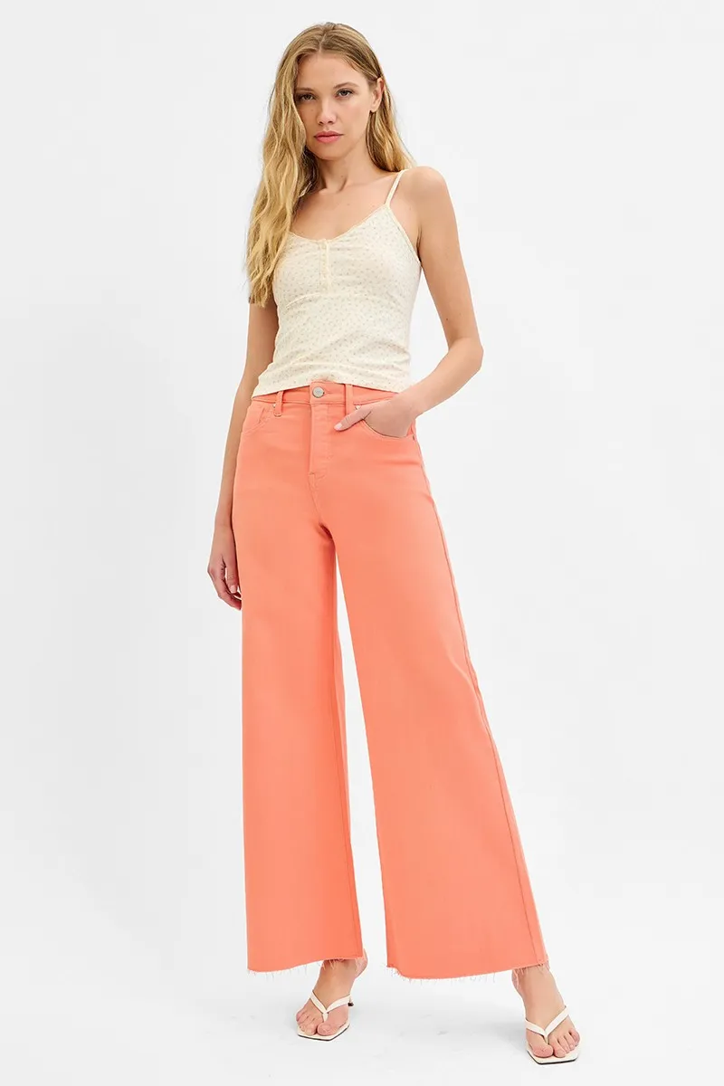 Full Size Tummy Control High Rise Wide Leg Palazzo Jeans Plus Size, image 4