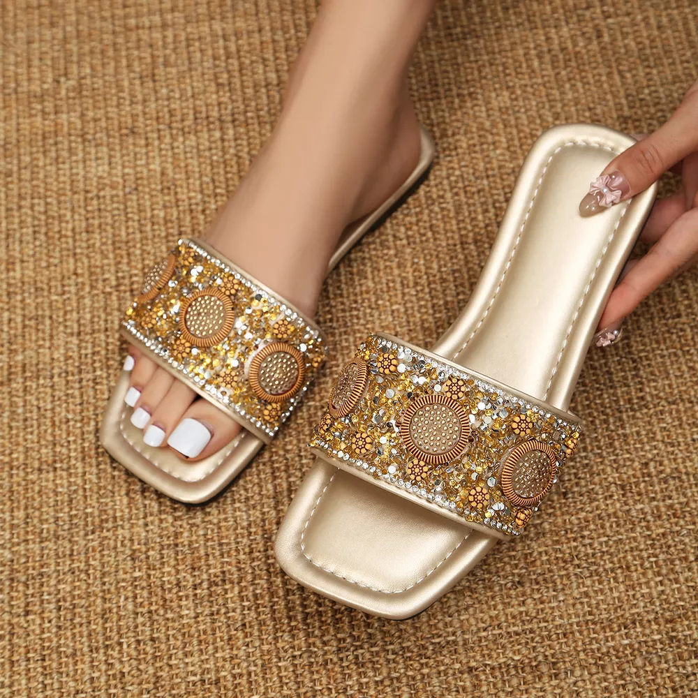 Rhinestone Open Toe Sandals, image 8