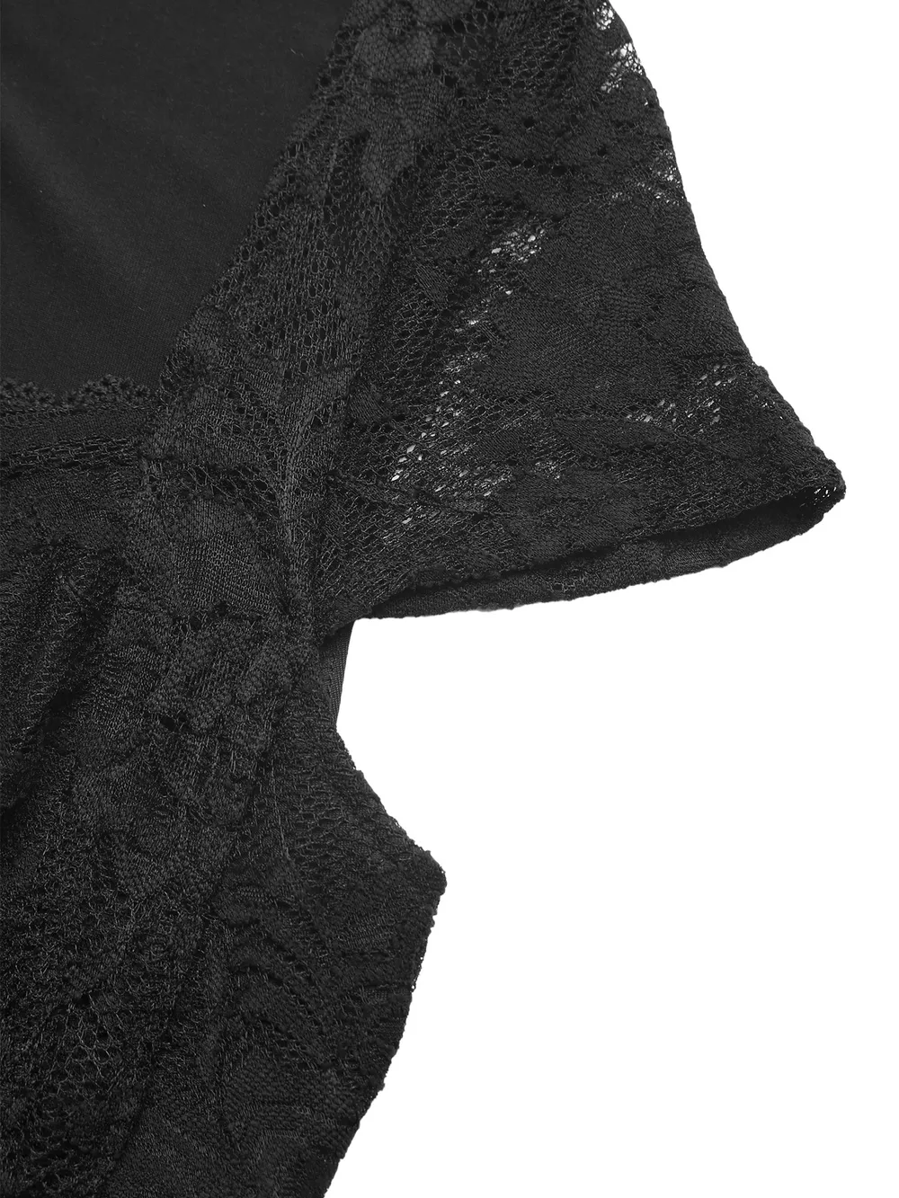 Lace Sweetheart Neck Cap Sleeve Bodysuit, image 5