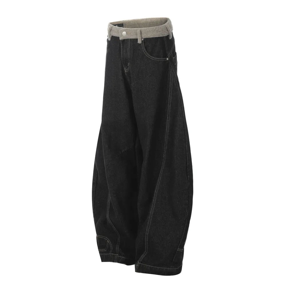 Men's Pocketed Wide Leg Jeans, image 2