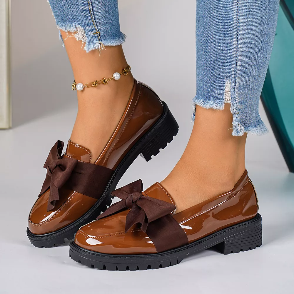 Bow Round Toe Loafers, image 10