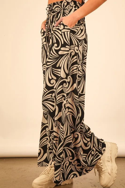 Full Size Printed Wide Leg Pants Plus Size, image 3