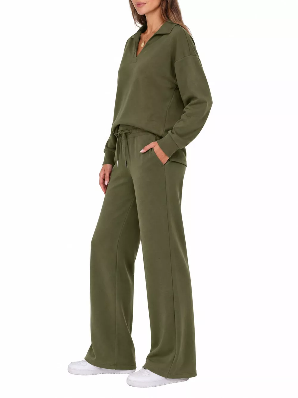 Dropped Shoulder Top and Pants Set, image 43