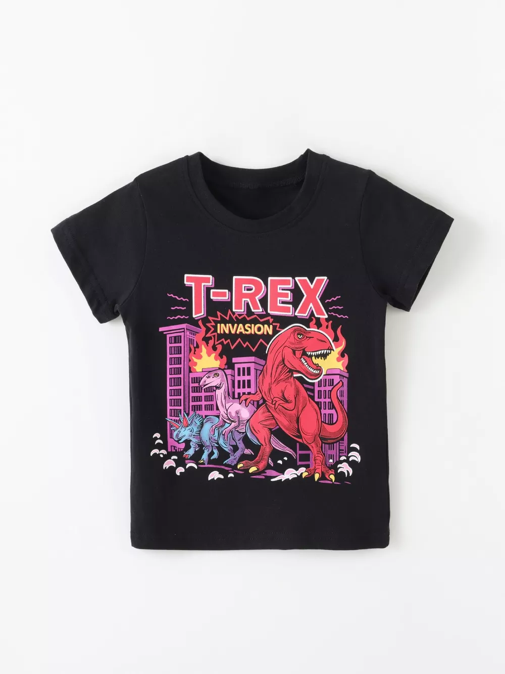Children's T-Rex Invasion Graphic T-Shirt, image 2