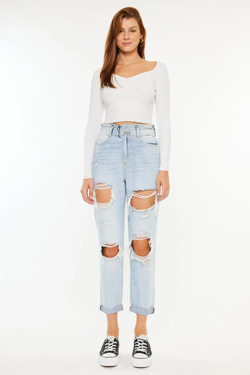 Open Pack Paperbag Mom Jeans, image 2