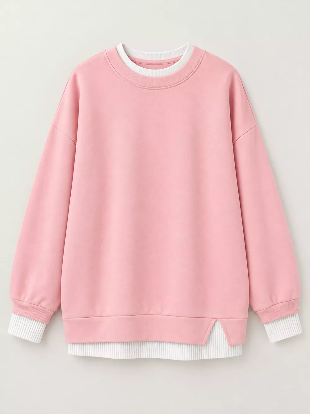 Full Size Layered Look Crew Neck Sweatshirt Plus Size, image 7