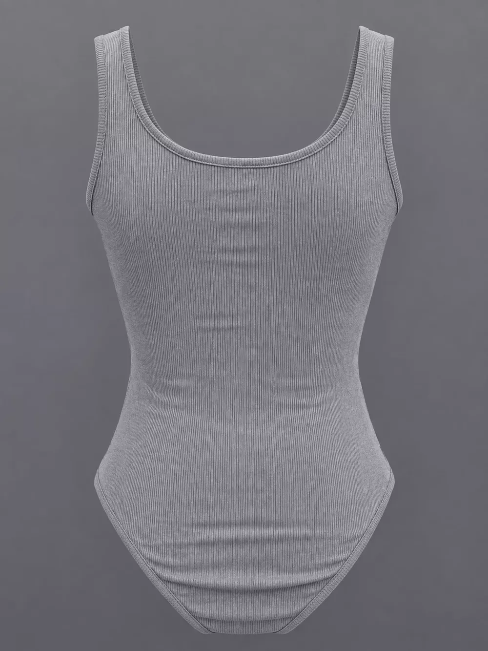 Full Size Ribbed Knit Sleeveless Scoop Neck Bodysuit Plus Size, image 17