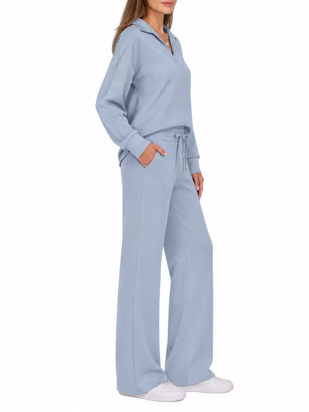 Dropped Shoulder Top and Pants Set, image 26