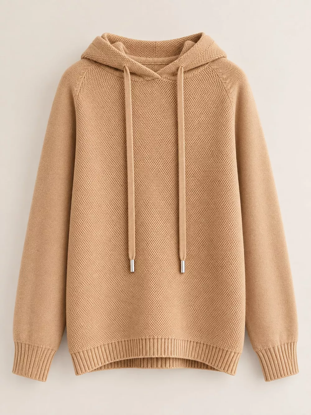 Drawstring Long Sleeve Hooded Knit Sweater, image 19