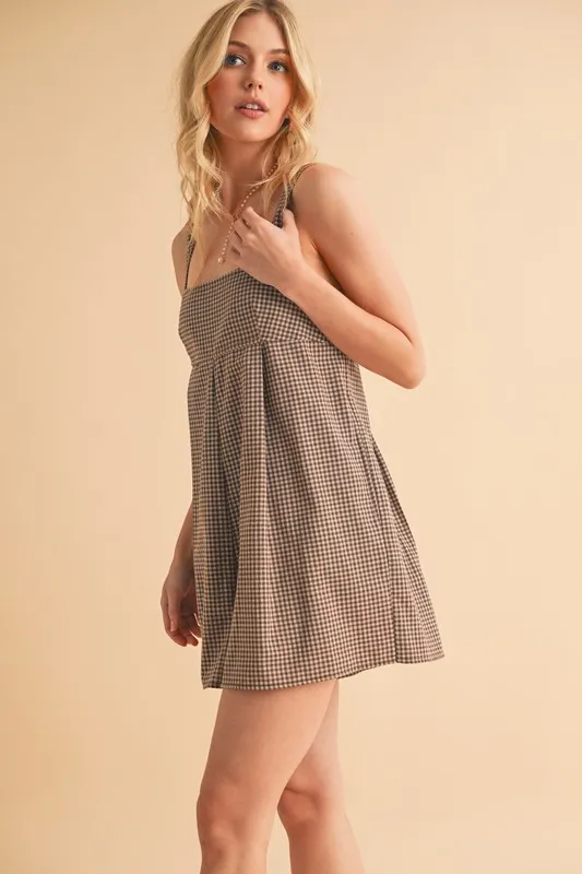 Plaid Square Neck Romper, image 6