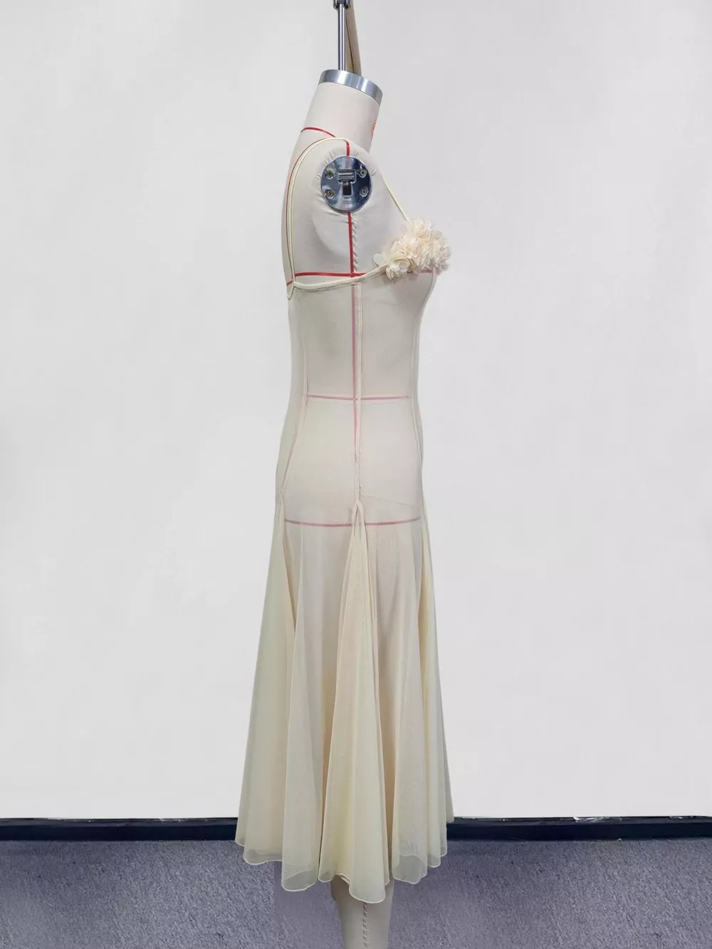 Floral Embellished Spaghetti Strap Dress, image 7