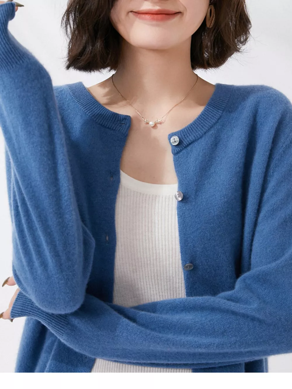 Crew Neck Button-Down Cardigan, image 25