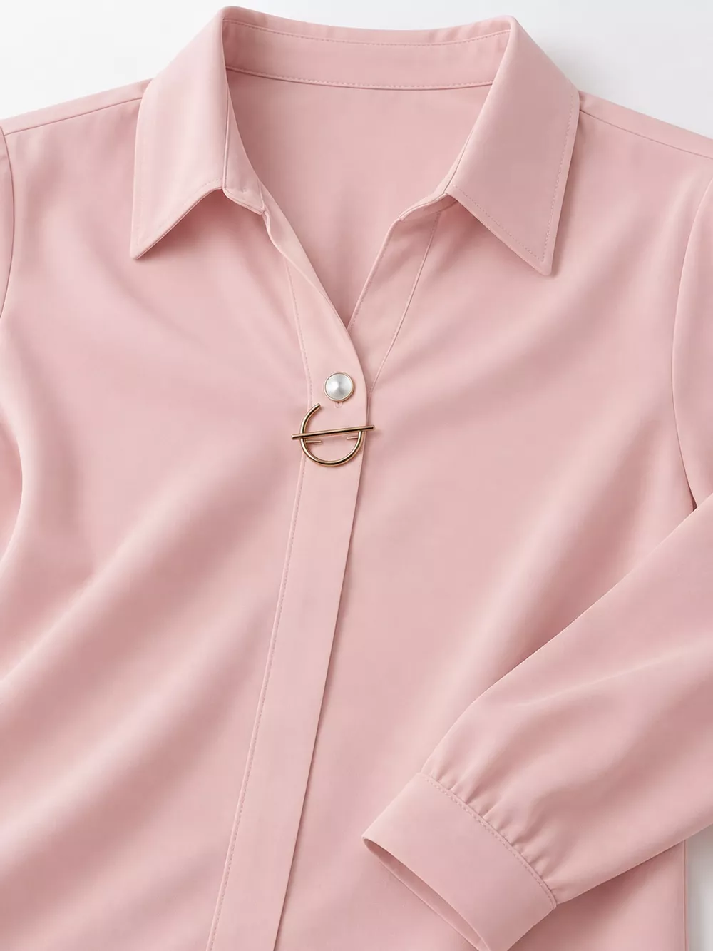 Long Sleeve Satin Blouse, image 38