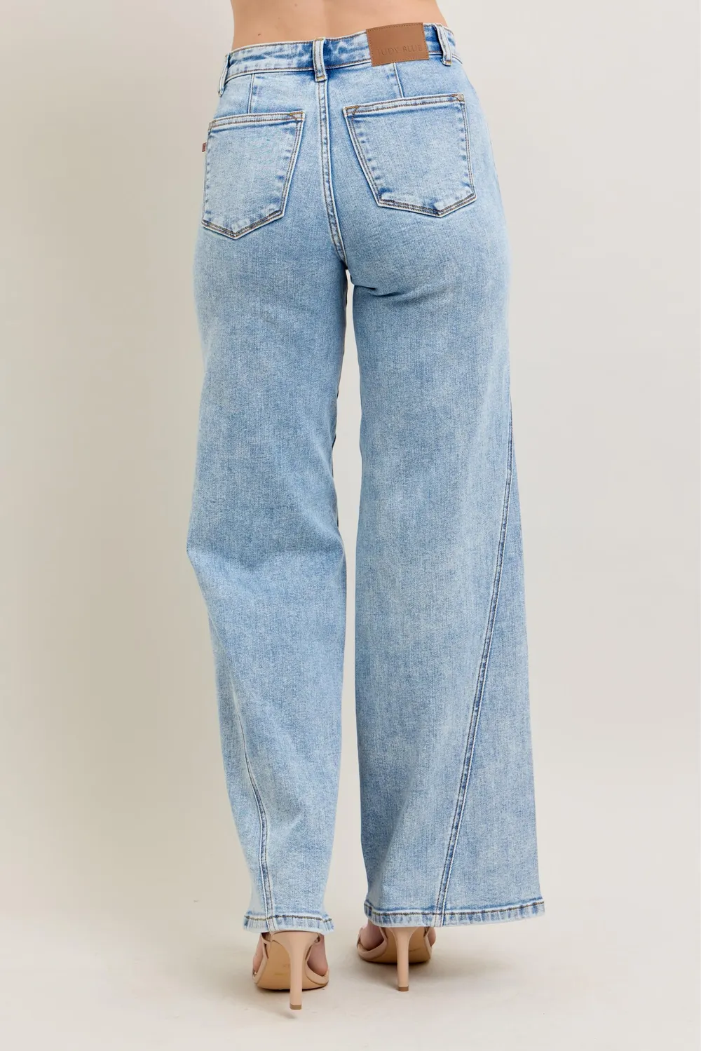Full Size High Waist Wide Leg Jeans with Skewed Inseam Plus Size, image 5