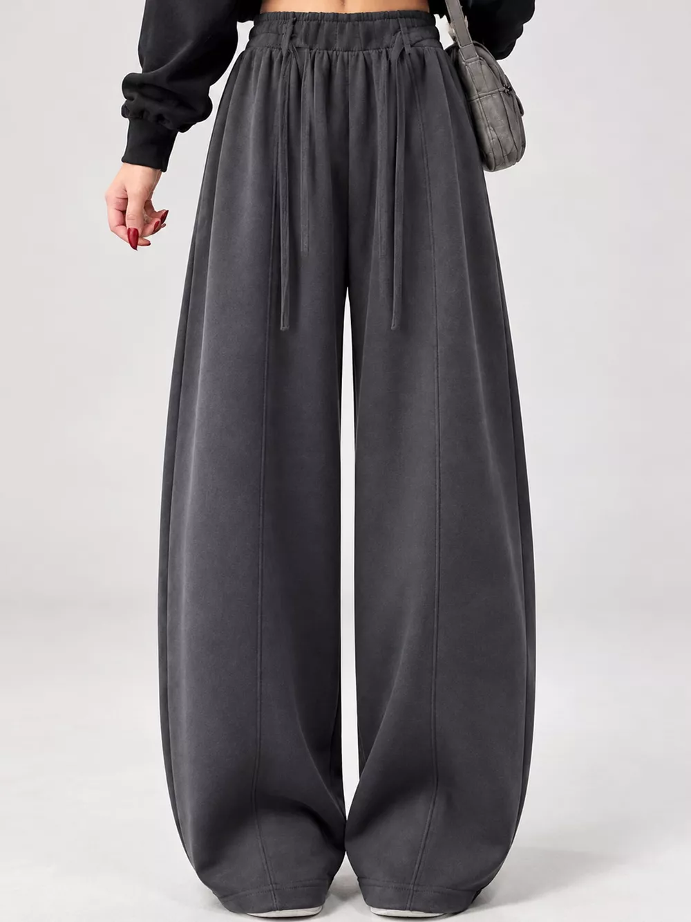 Drawstring Wide-Leg Casual Pants, image 14