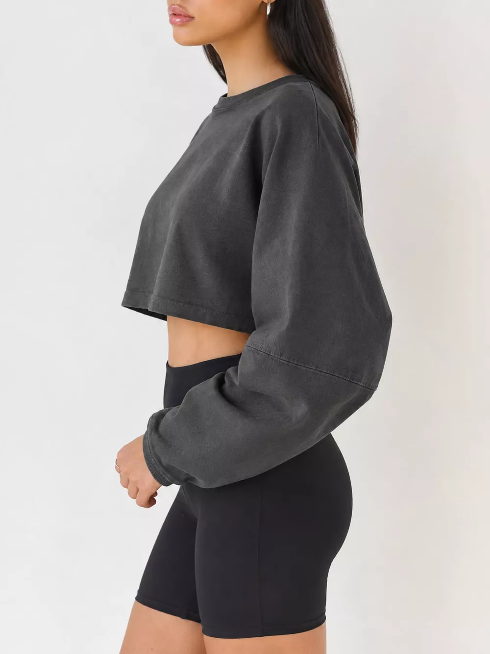 Long Sleeve Cropped Sweatshirt, image 14