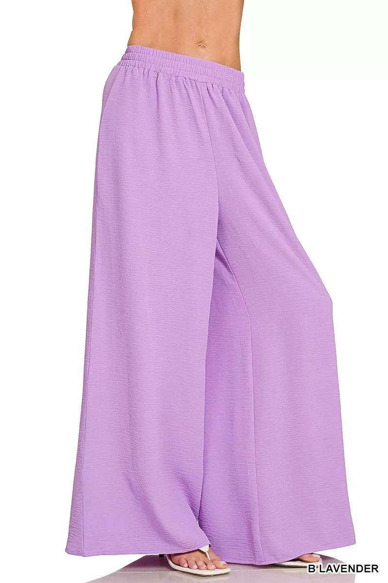 Woven Airflow Twisted Top & Wide Leg Pants Set, image 8