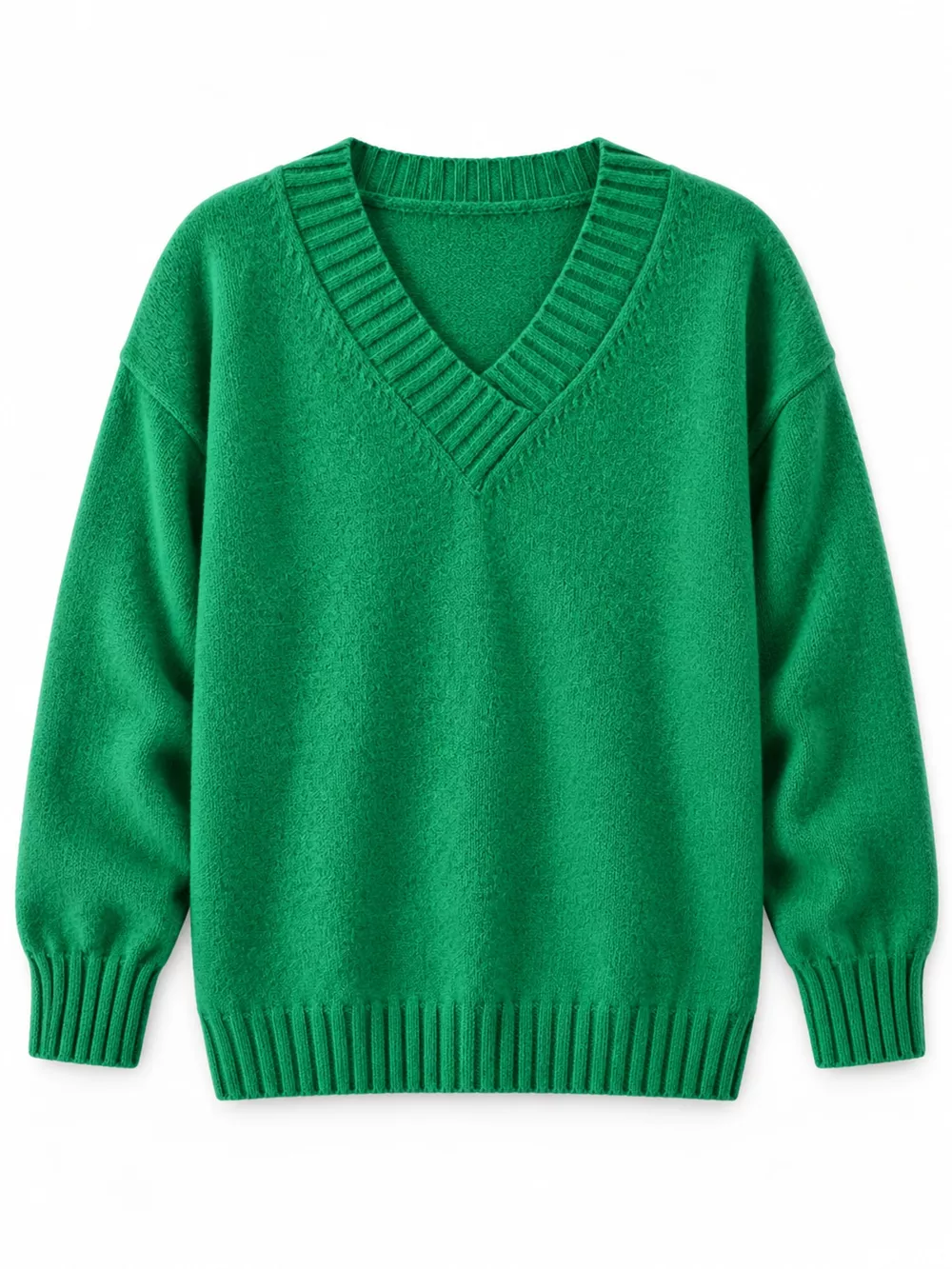 Full Size V-Neck Dropped Shoulder Sweater Plus Size, image 48