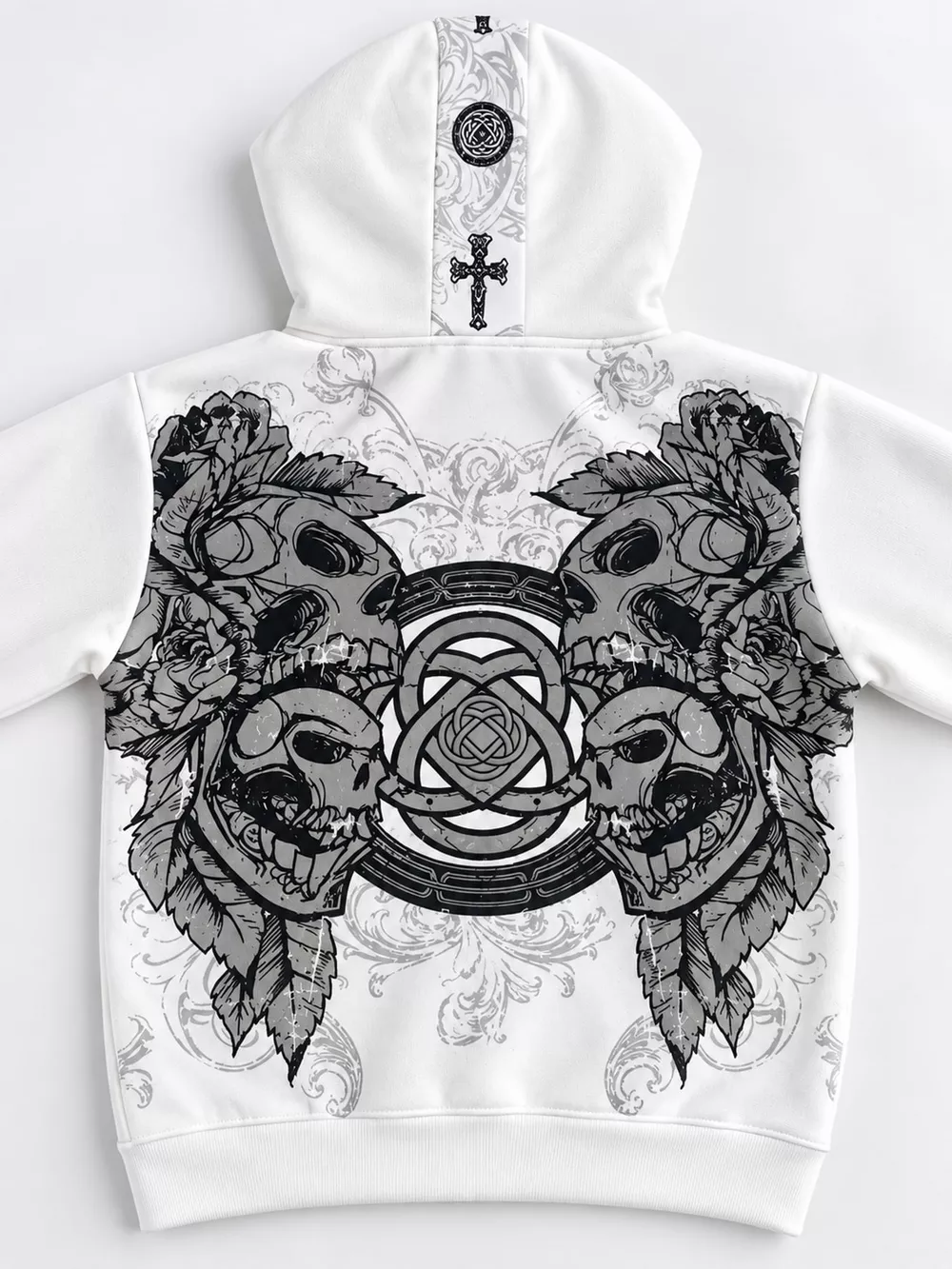 Halloween Gothic Graphic Zip-Up Hoodie, image 14