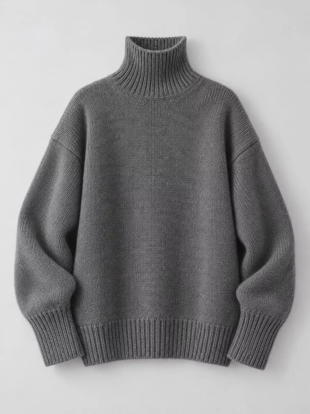 Turtleneck Dropped Shoulder Sweater, image 53