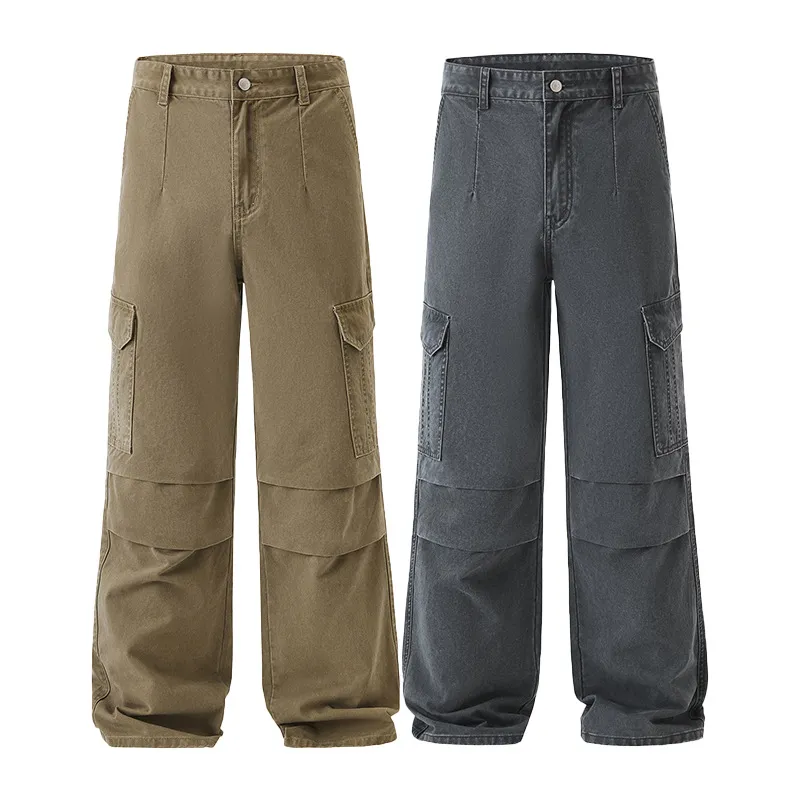 Men's Full Size Multi-Pocket Cargo Pants with Ruched Detail Plus Size, image 7