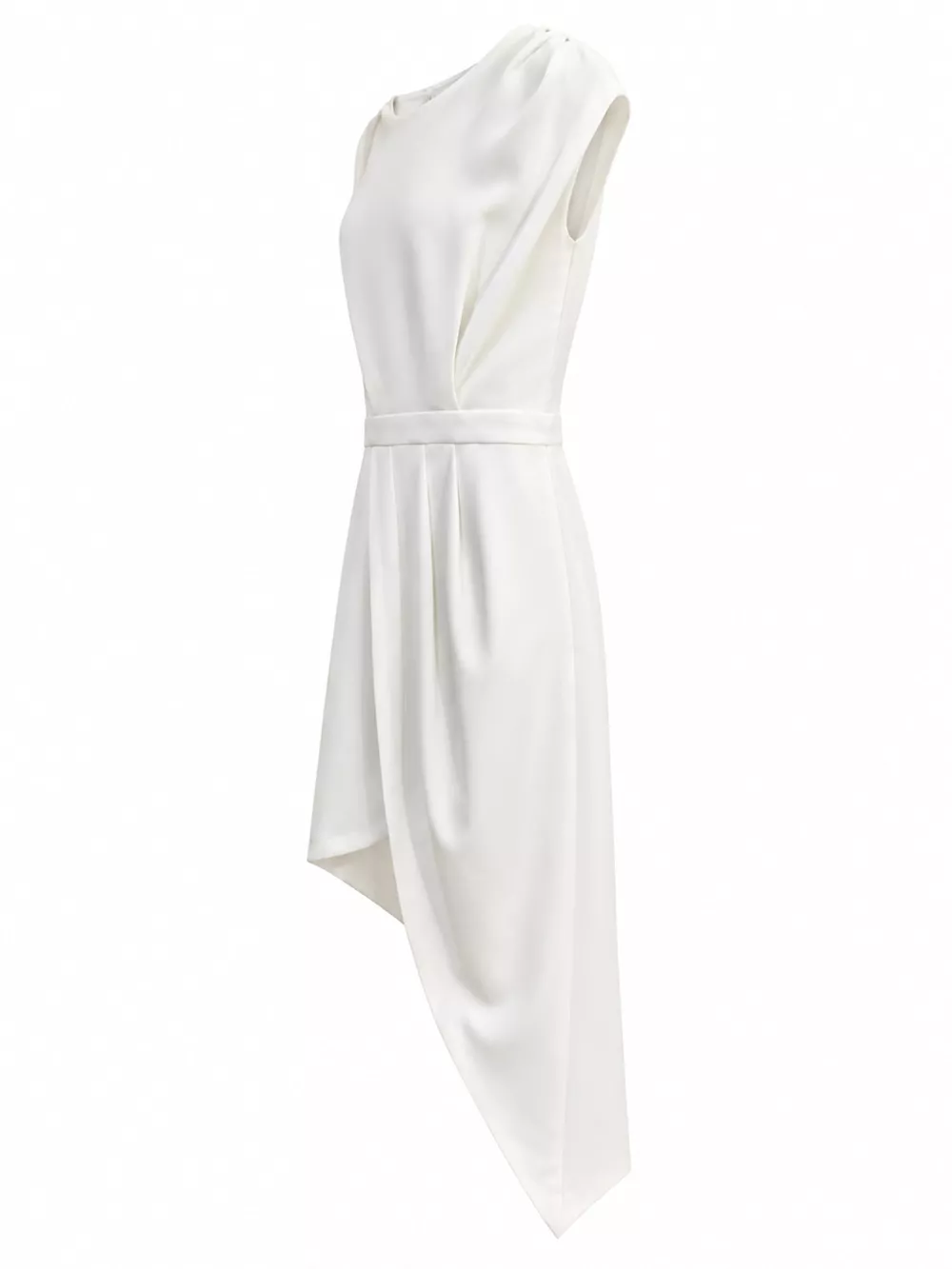 Full Size Elegant Asymmetrical Backless Pleated Dress Plus Size, image 8