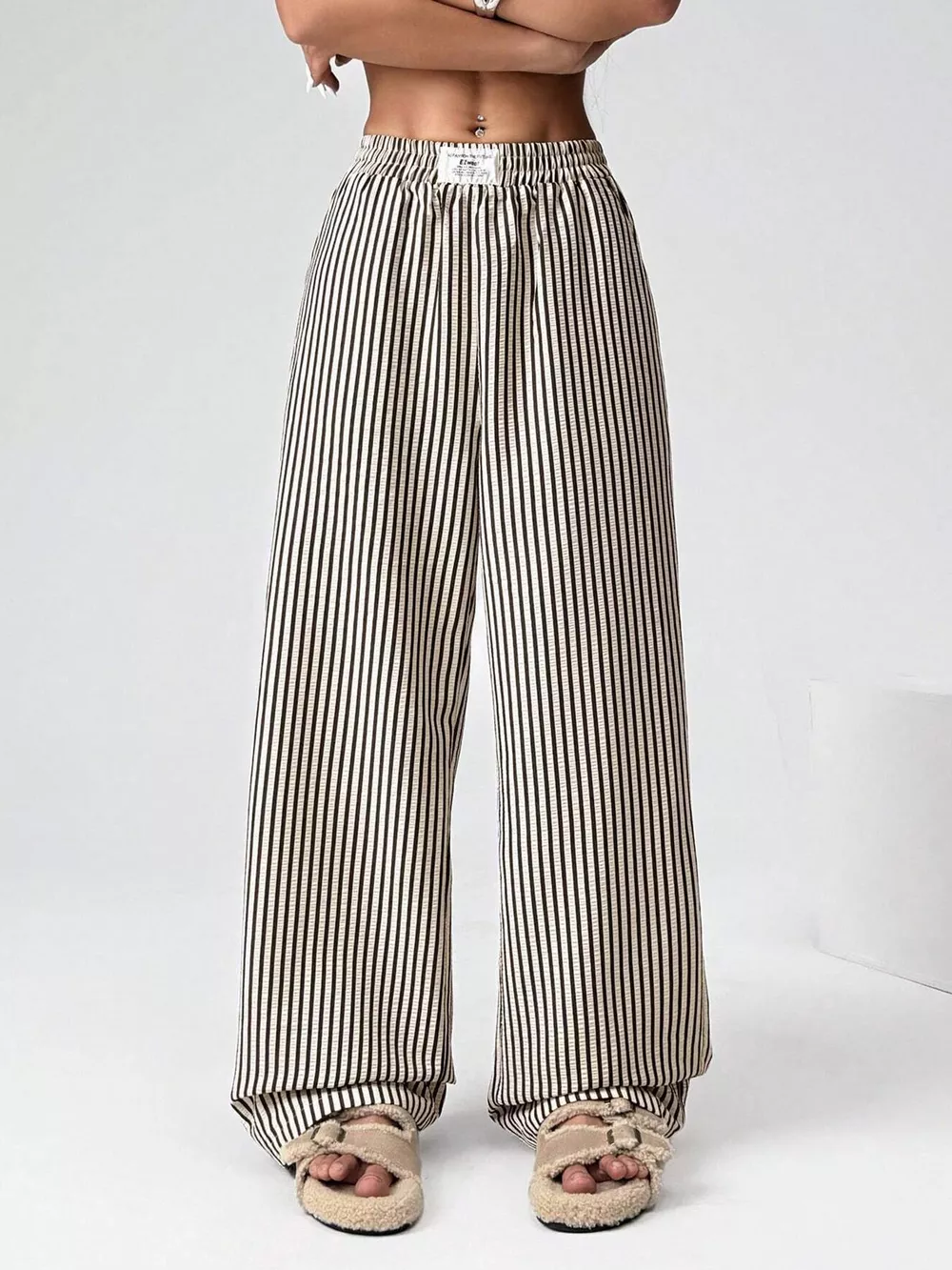 Striped High-Waisted Wide Leg Pants, image 14