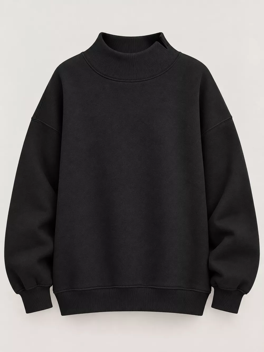 Oversized Mock Neck Long Sleeve Sweatshirt, image 21
