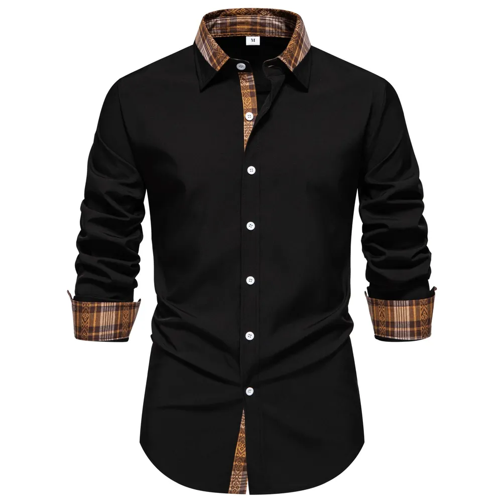 Men's Plus Size Plaid Collar Button Down Shirt, image 2