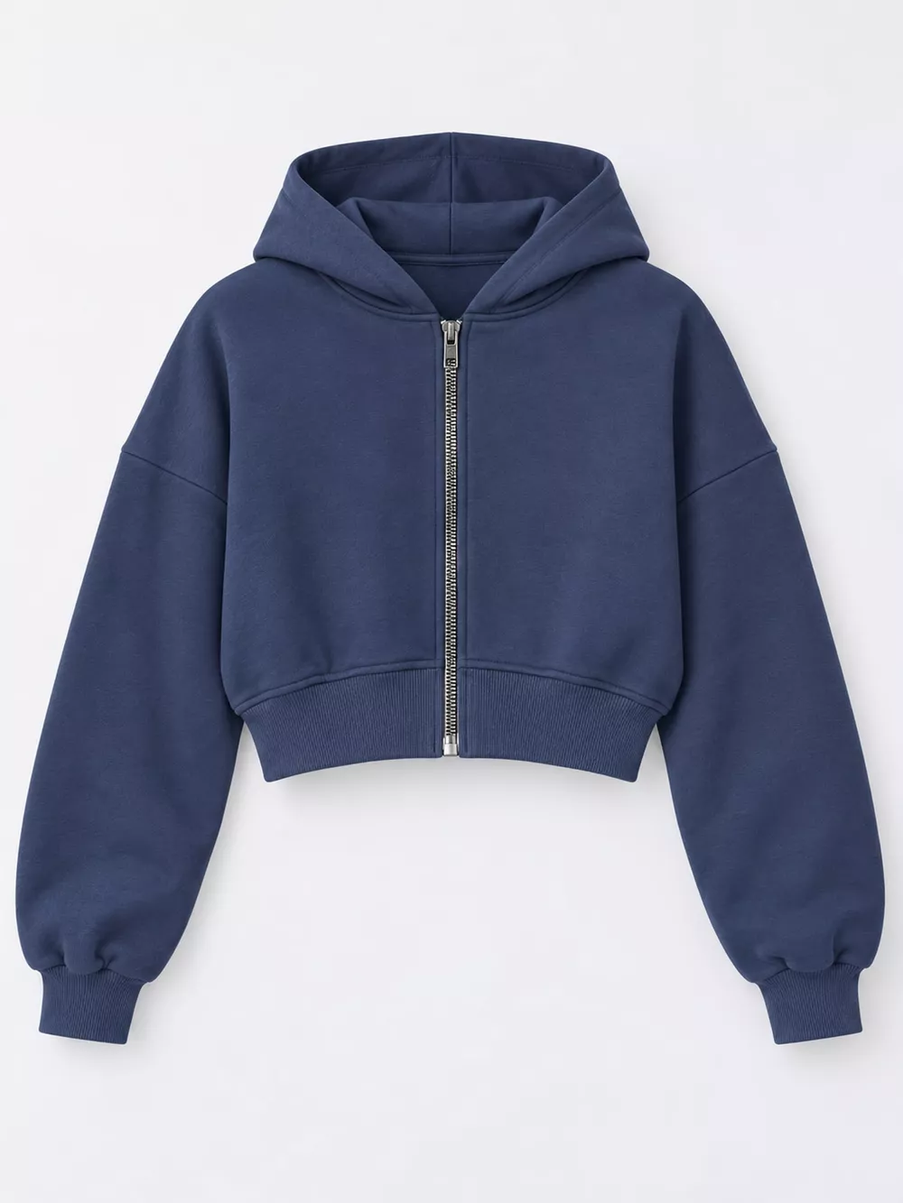 Zip-Up Cropped Hoodie, image 9