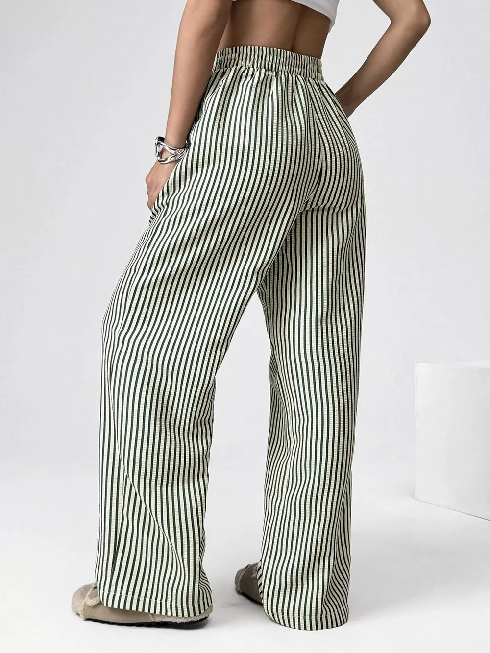 Striped High-Waisted Wide Leg Pants, image 13