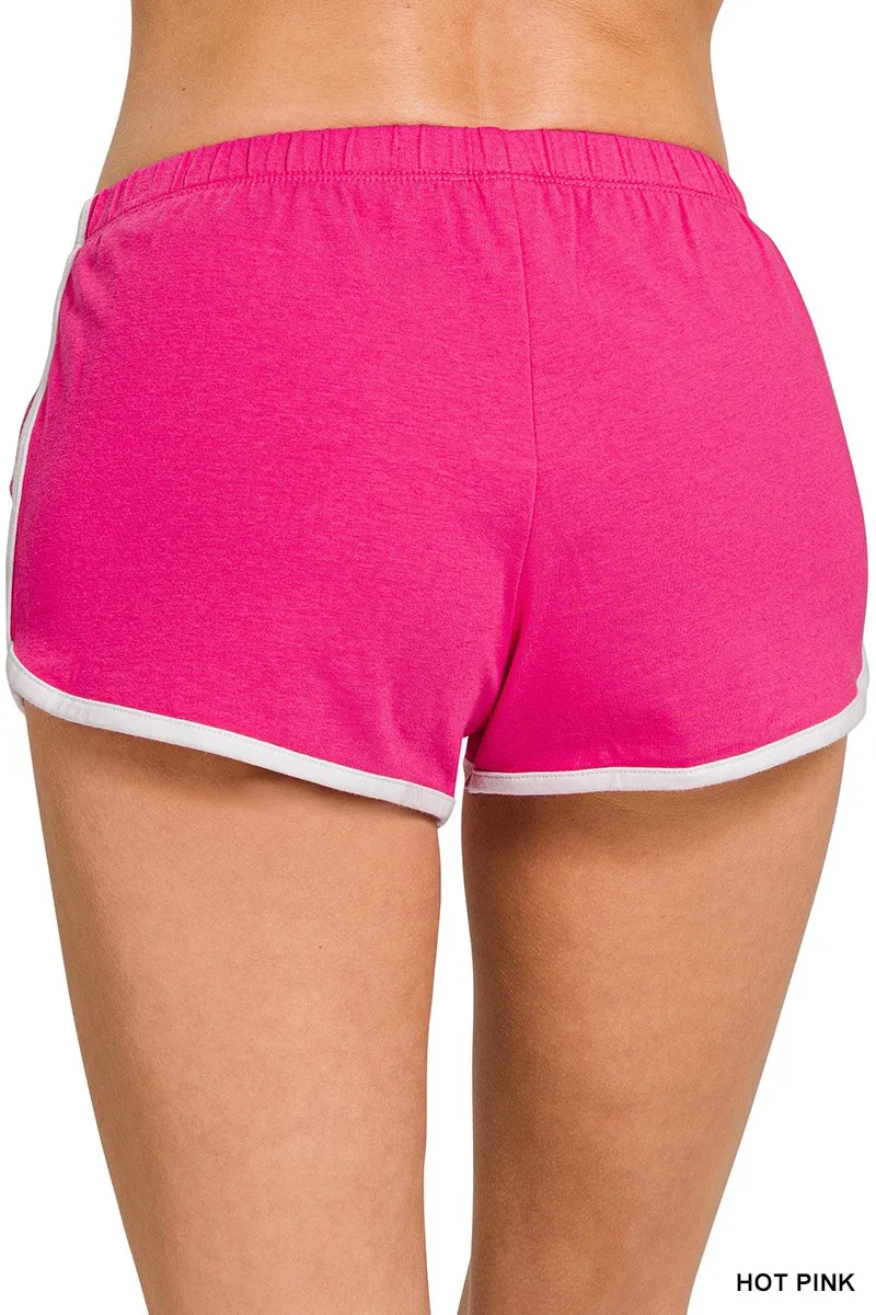 Elastic Waistband Dolphin Shorts, image 3