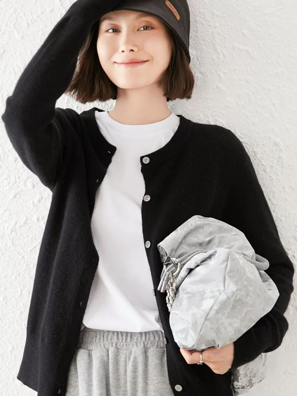 Crew Neck Button-Down Cardigan, image 9