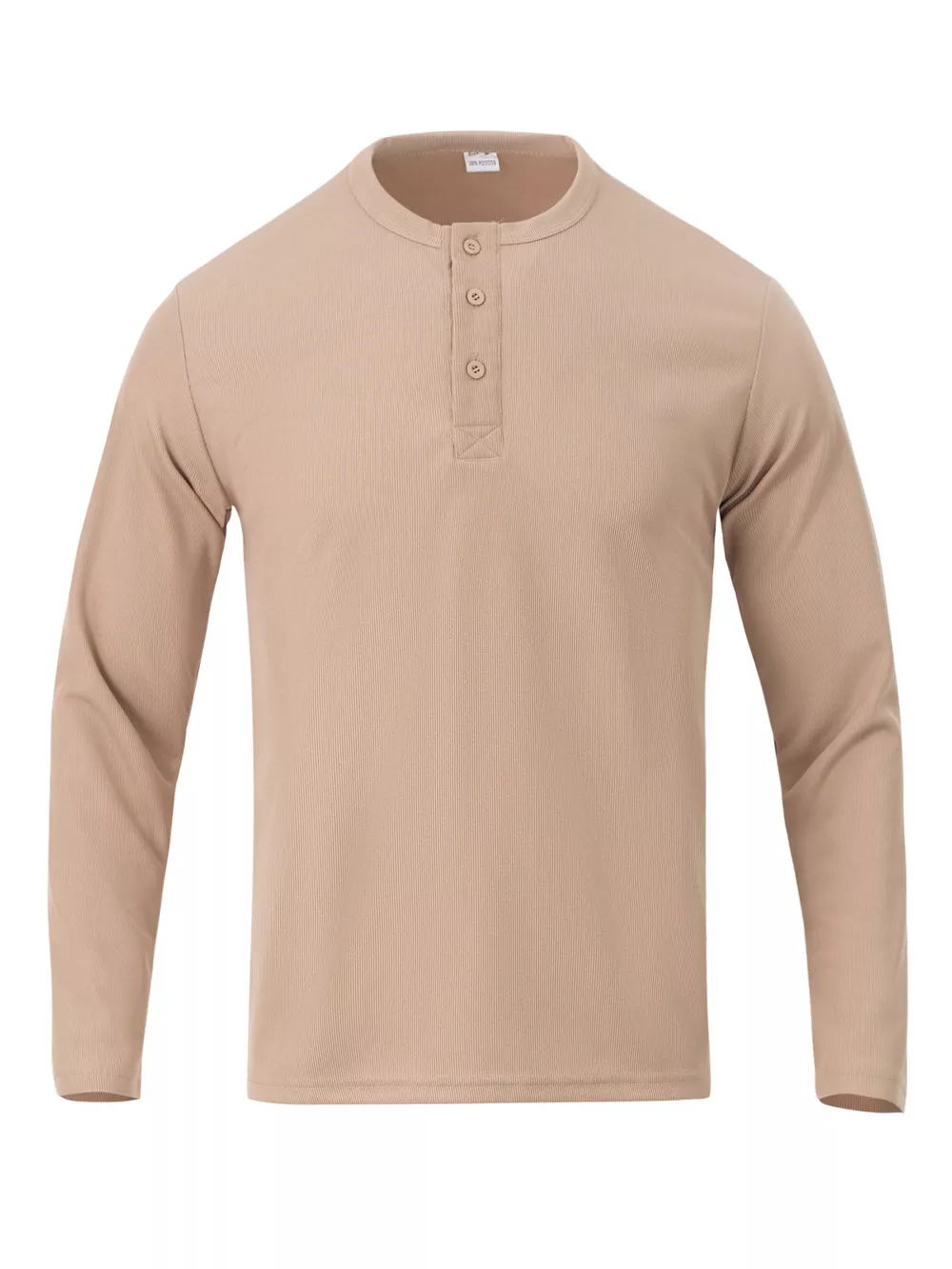 Men's Full Size Casual Long Sleeve Henley T-Shirt Plus Size, image 6