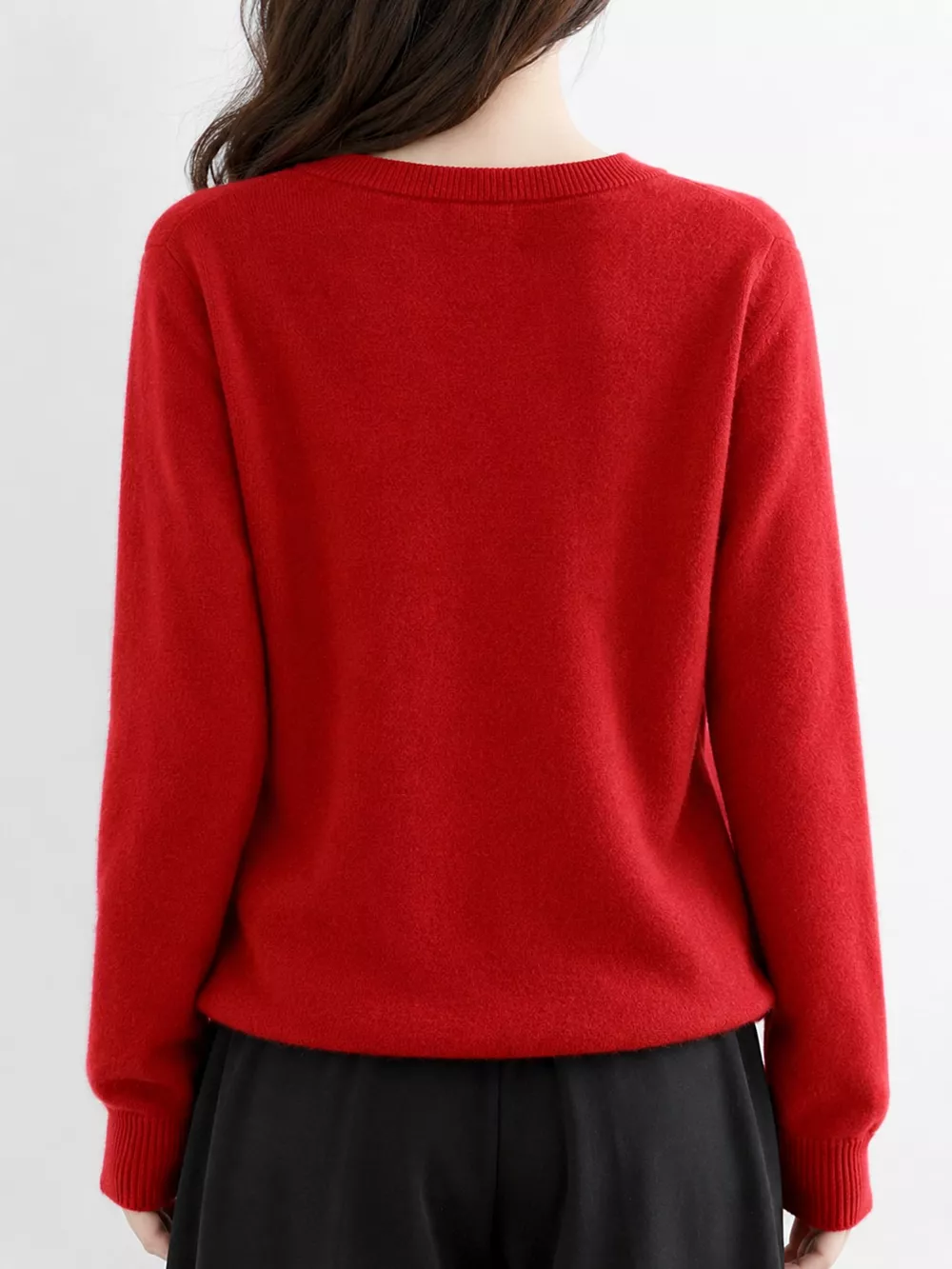 Crew-Neck Button-Down Cardigan, image 32