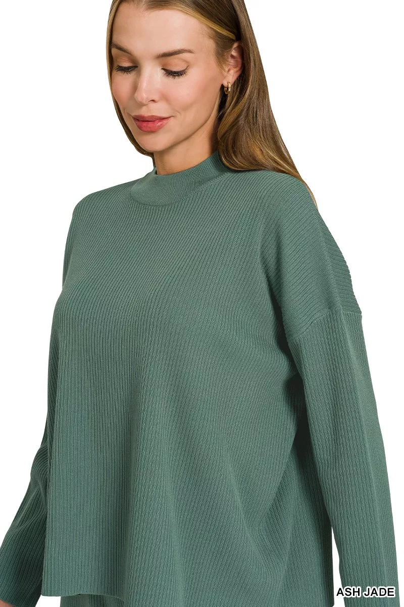 Zenana Viscose Sweater Top & Pants Set, image 8