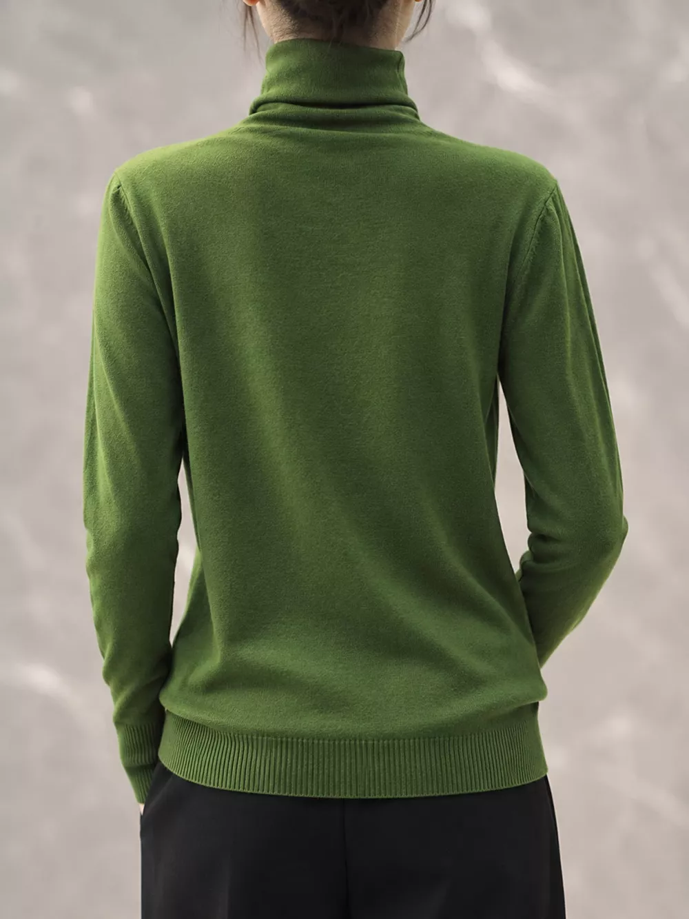 Full Size Slim-Fit Turtleneck Knit Top Plus Size, image 26