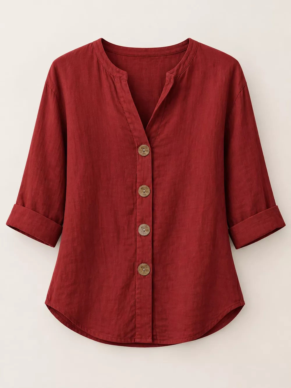 Notched Button Down Shirt, image 42