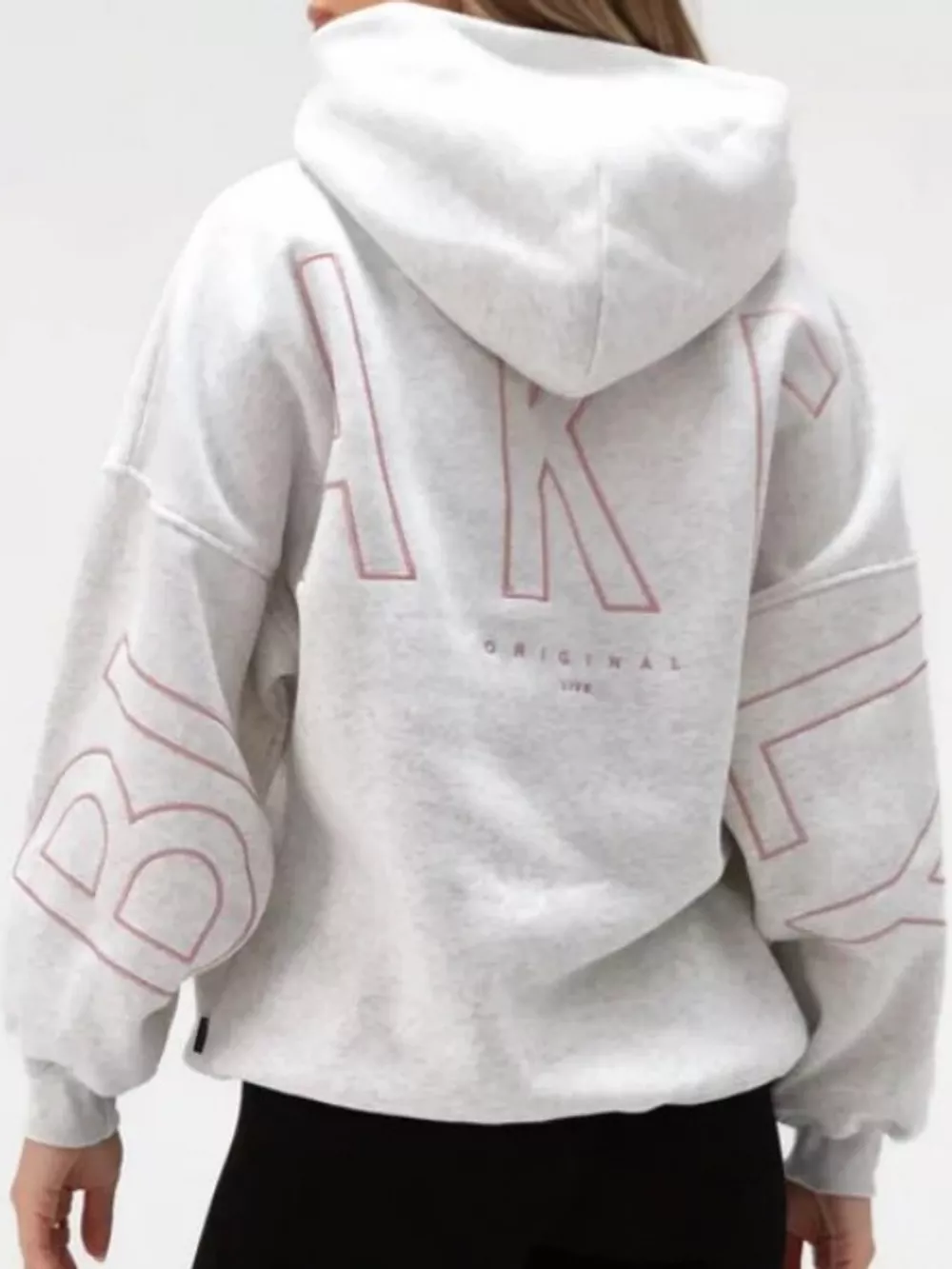 Letter Back Hoodie with Kangaroo Pocket, image 22