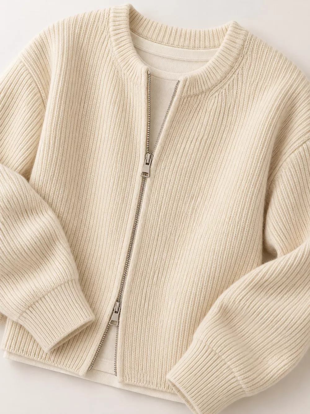 Zip Up Dropped Shoulder Cardigan, image 30