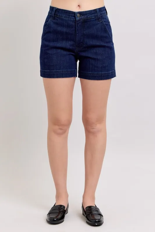 Full Size High Waist Denim Shorts Plus Size