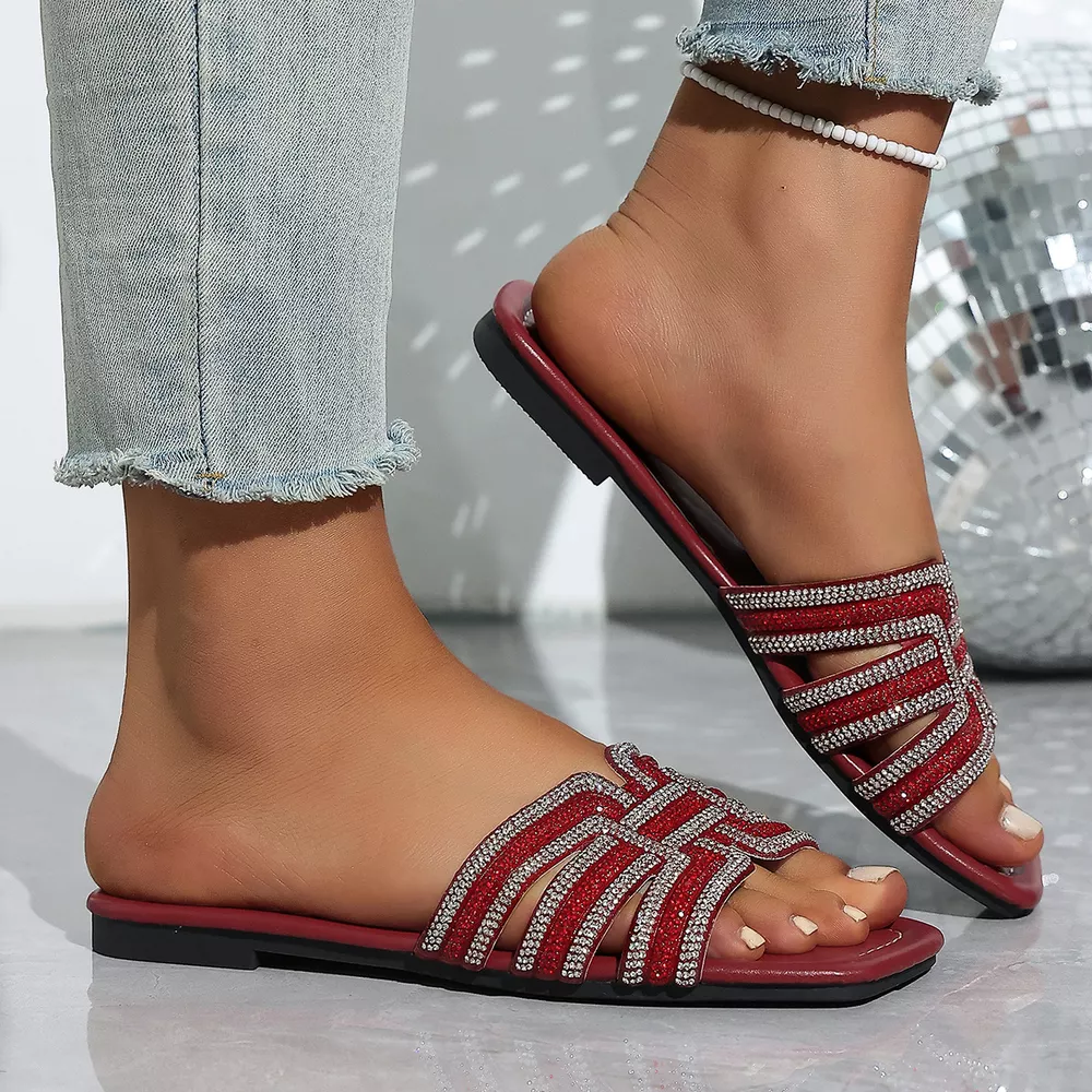 Rhinestone Open Toe Sandals, image 8