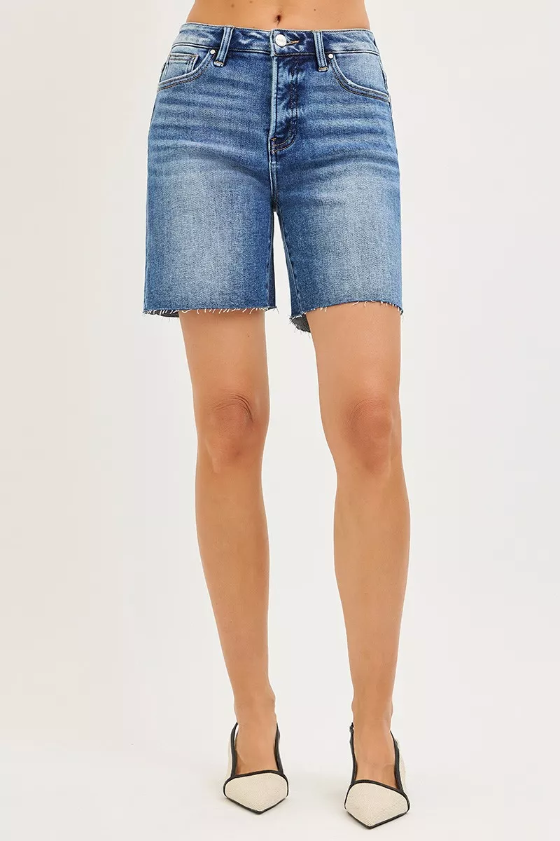 Tummy Control High Rise Raw Cut Hem Jhorts, image 4