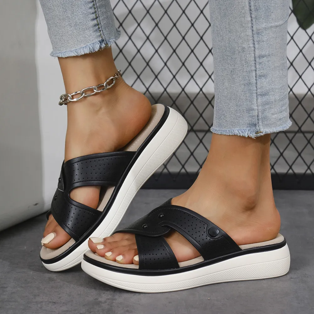 Open Toe Wedge Sandals, image 4