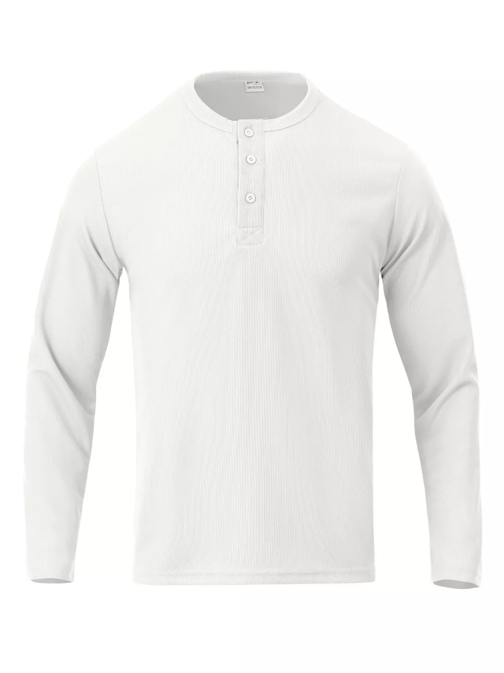 Men's Full Size Casual Long Sleeve Henley T-Shirt Plus Size, image 12