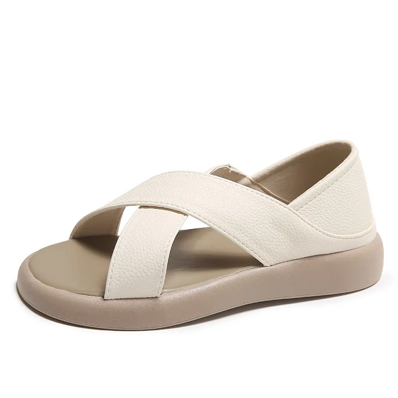 Crossover Platform Comfort Sandals, image 8