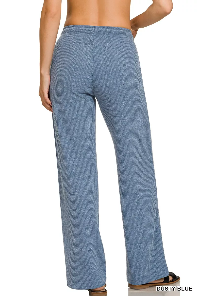 Ribbed Drawstring Lounge Pants, image 3