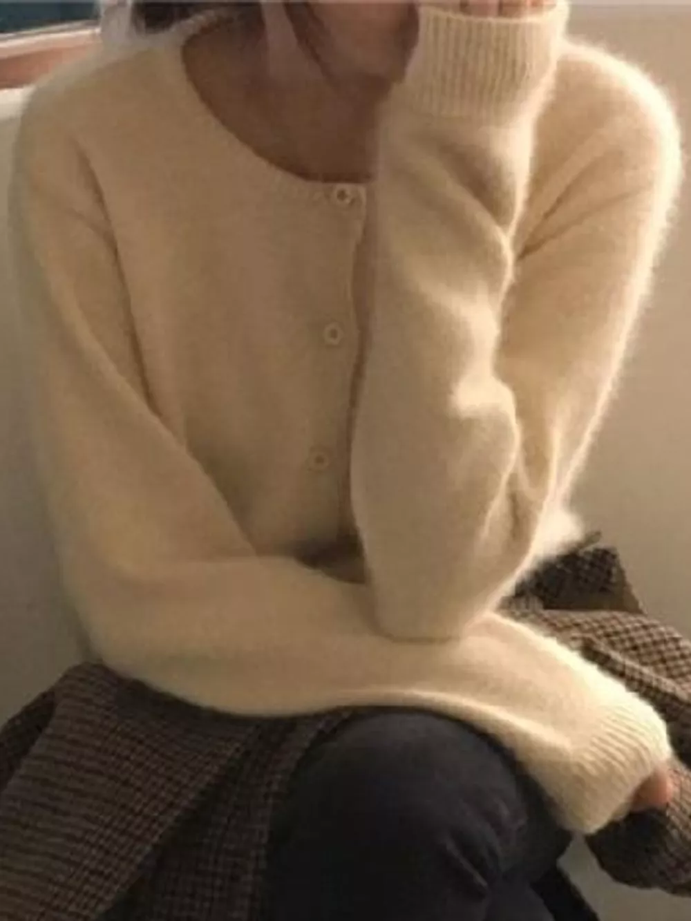 Crew Neck Button-Down Knit Cardigan, image 34